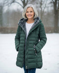 Elena – Vatteret vinterjakke med hætte